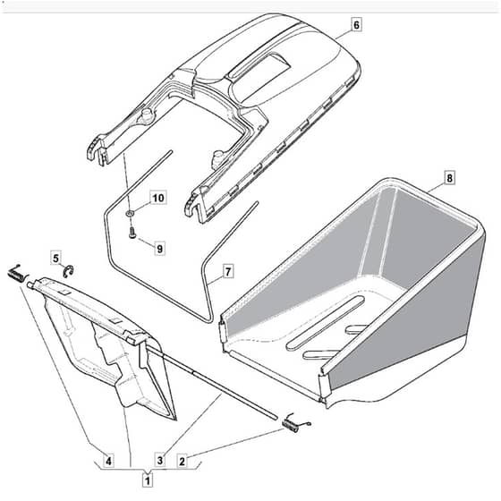 46 R PD ES - 2005 - 294885823/MOR - Mountfield Rotary Mower Grass Bag Diagram