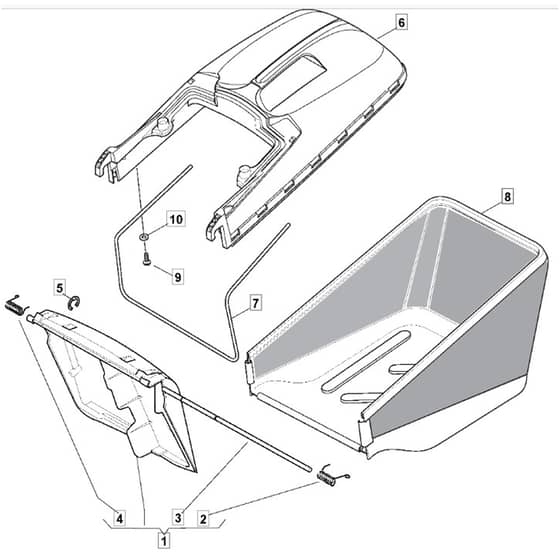 46 R PD ES - 2005 - 294885923/MOR - Mountfield Rotary Mower Grass Bag Diagram