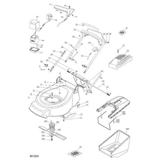 46R PD - 2004 - 23-3781-73 - Mountfield Rotary Mower Grass Bag Diagram