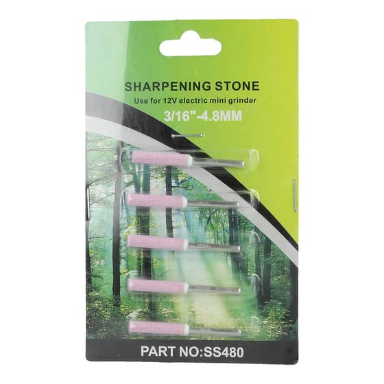 Chainsaw Chain Grinder Stones 3/16" (4.8mm) 12V (Taper Held) - Pack of 5