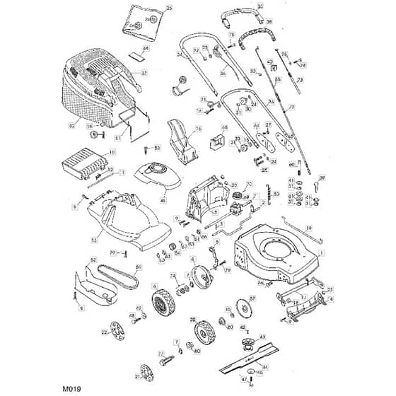 480T SP - 2002 - 344646 - Mountfield Rotary Mower Walkbehind Diagram