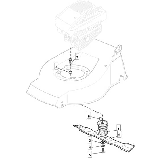 4810 PD ES - 2008 - 294485943/M08 - Mountfield Rotary Mower Blade Diagram