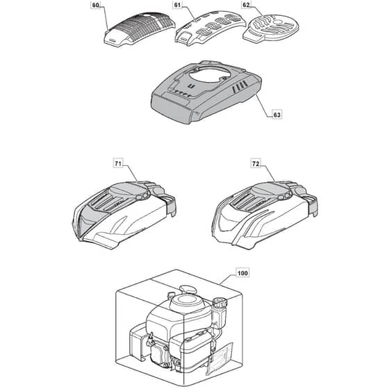 4810 R PD - 2008 - 294489043/M08 - Mountfield Rotary Mower Engine - ST.WBE0701 Diagram