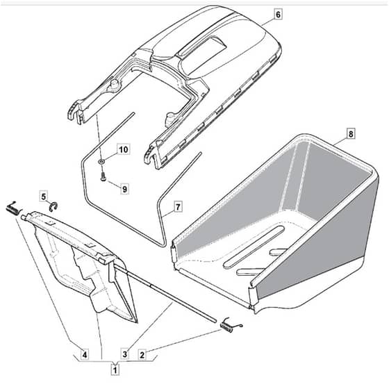 4810 R PD - 2009 - 294489043/M09 - Mountfield Rotary Mower Grass Bag Diagram