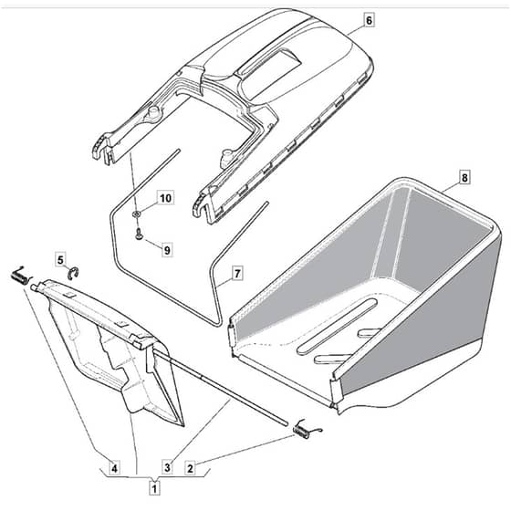 4810 R PD ES - 2008 - 294489543/M08 - Mountfield Rotary Mower Grass Bag Diagram