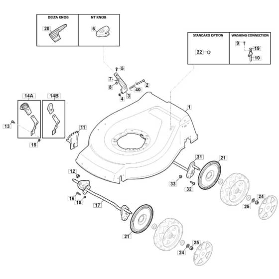4820 HP - 2014-2022 - 299481123/MTF - Mountfield Rotary Mower Deck Diagram