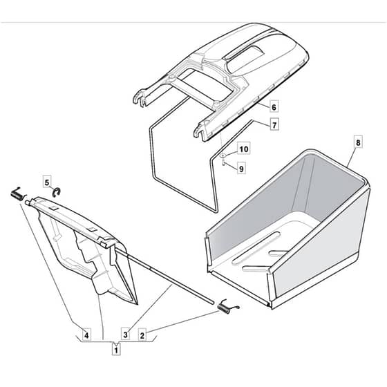 4820 PD - 2009 - 294485023/M09 - Mountfield Rotary Mower Grass Bag Diagram