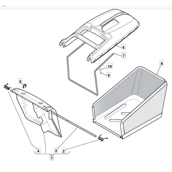 4820 PD - 2010-2013 - 294485123/MTF - Mountfield Rotary Mower Grass Bag Diagram