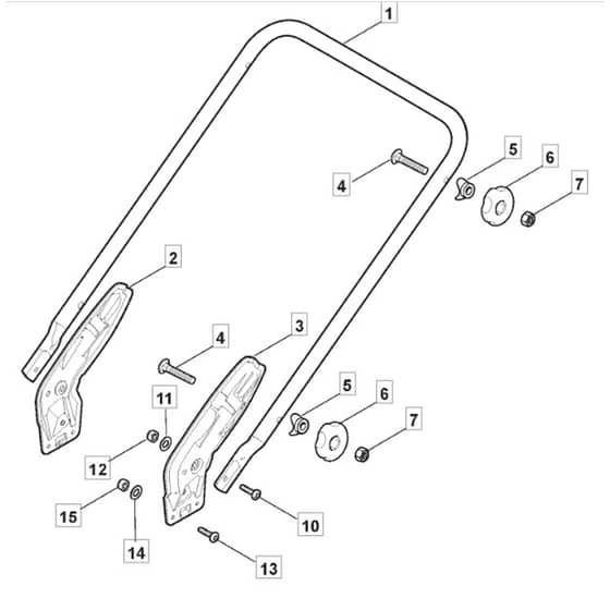 4820 PD - 2012 - 299482123/MTF - Mountfield Rotary Mower Lower Handle Diagram
