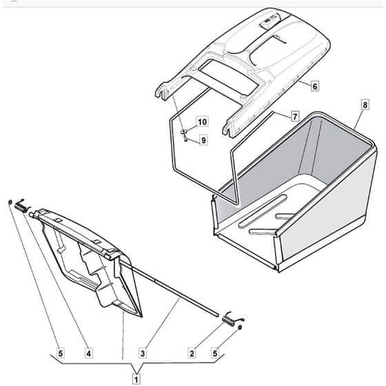 4820 PD - 2014-2022 - 299482223/MTF - Mountfield Rotary Mower Grass Bag Diagram