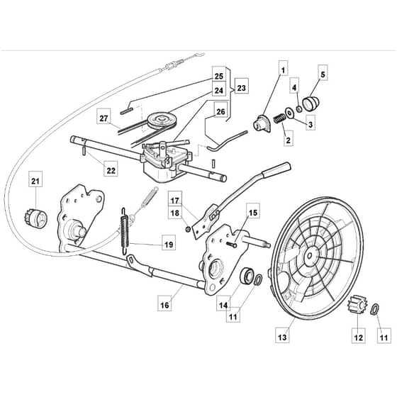 4820 PD BW - 2010-2013 - 294487023/MTF - Mountfield Rotary Mower Transmission Diagram