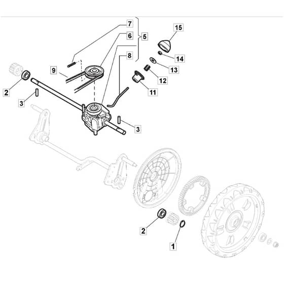 4820 PD BW - 2012-2014 - 299486023/MTF - Mountfield Rotary Mower Transmission Diagram