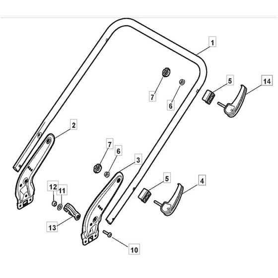4820 PD BW EL 4S - 2021-2022 - 299487723/MTF - Mountfield Rotary Mower Lower Handle Diagram
