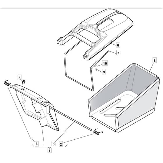 4820 PD INOX - 2009 - 291477023/M09 - Mountfield Rotary Mower Grass Bag Diagram
