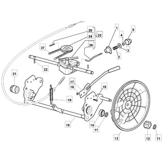 4830 PD INOX - 2009 - 291477033/M09 - Mountfield Rotary Mower Transmission Diagram