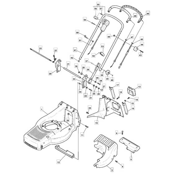 483R - 2007 - 292505043/MOR - Mountfield Rotary Mower Chassis Diagram