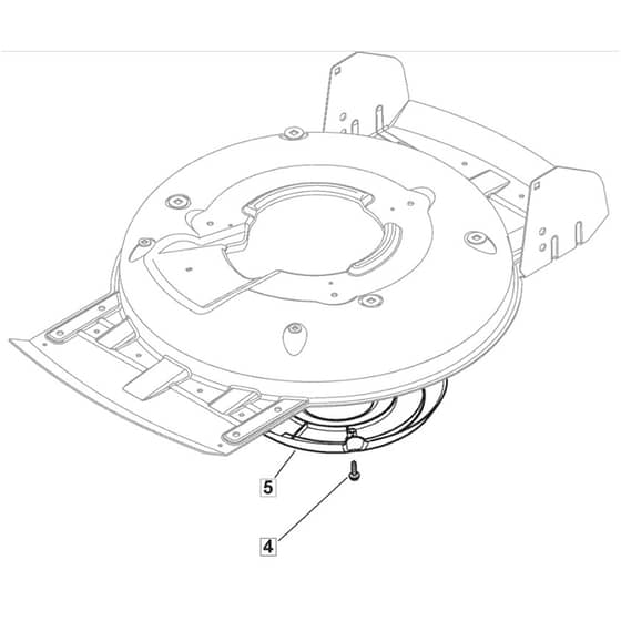 5010 HP - 2008 - 291501043/M08 - Mountfield Rotary Mower Belt Protection Diagram