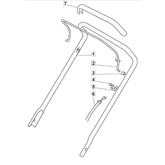 5010 HP - 2009 - 291501043/M09 - Mountfield Rotary Mower Upper Handle Diagram
