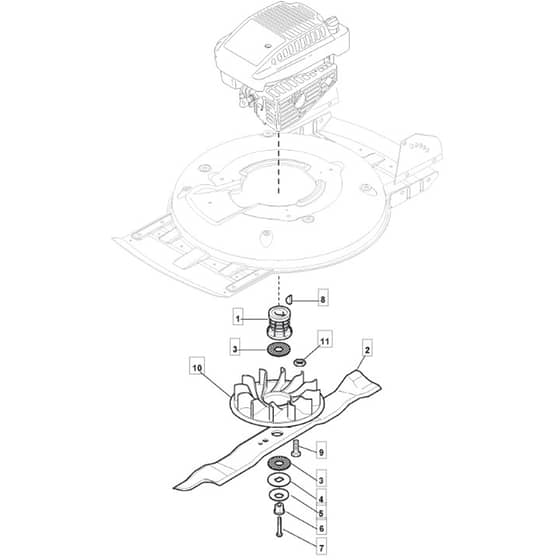 5010 PD SILENT - 2009 - 291552043/M09 - Mountfield Rotary Mower Blade Diagram