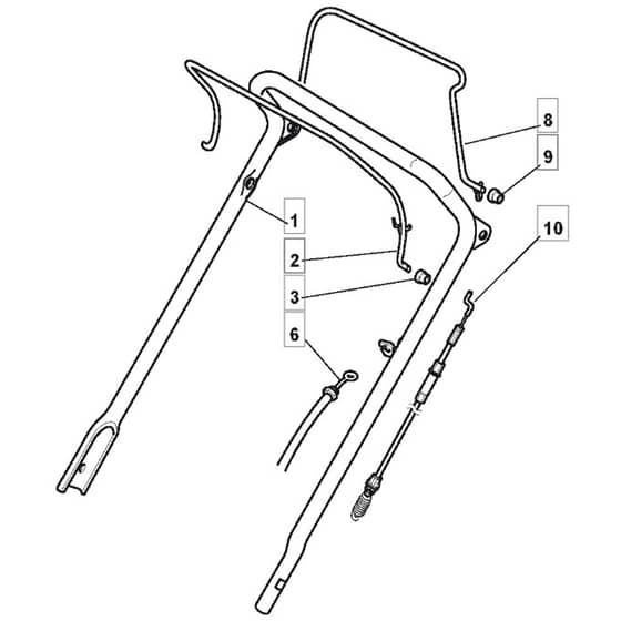 5020 PD - 2008 - 291502023/M08 - Mountfield Rotary Mower Upper Handle Diagram