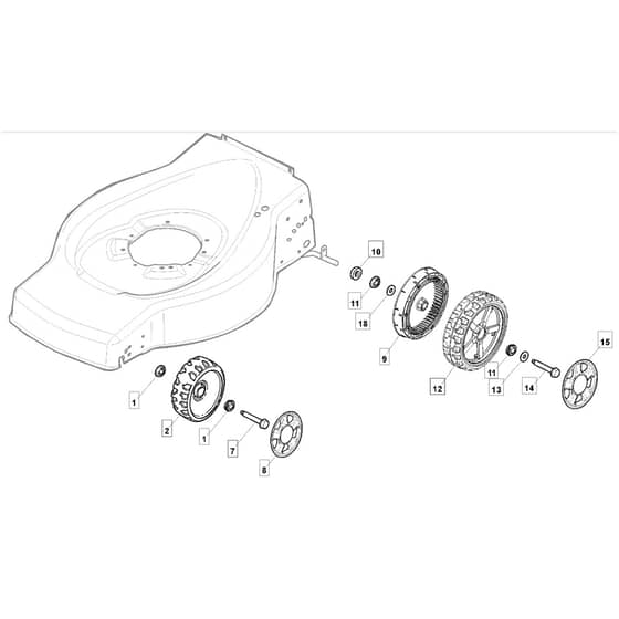 5020 PD - 2008 - 299275343/MEE - Mountfield Rotary Mower Wheels Diagram