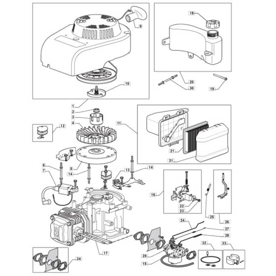 511 PD INOX - 2010 - 291592043/M10 - Mountfield Rotary Mower Engine Diagram