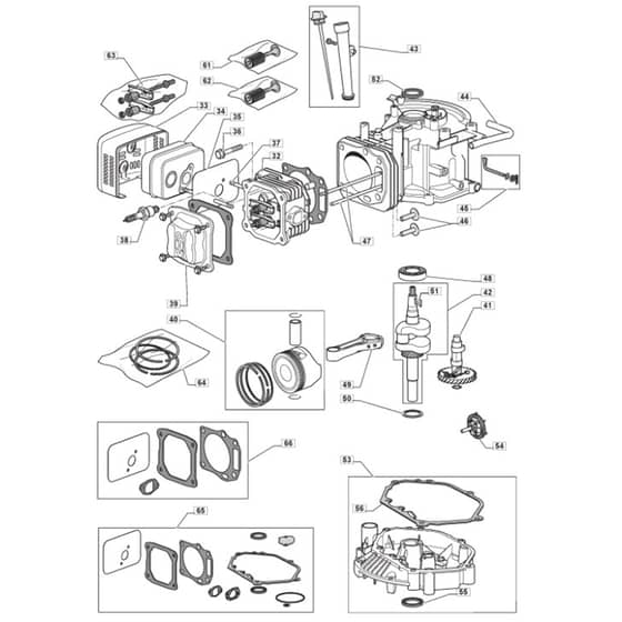 511 PD INOX - 2010 - 291592043/M10 - Mountfield Rotary Mower Engine WBE0704 Diagram