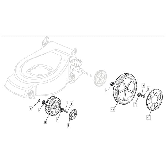 512 PD 4S BW INOX - 2010 - 291597033/M10 - Mountfield Rotary Mower Wheels Diagram