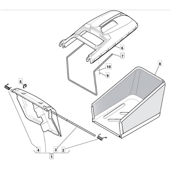 513 PD - 2008 - 294538143/UM8 - Mountfield Rotary Mower Grass Bag Diagram