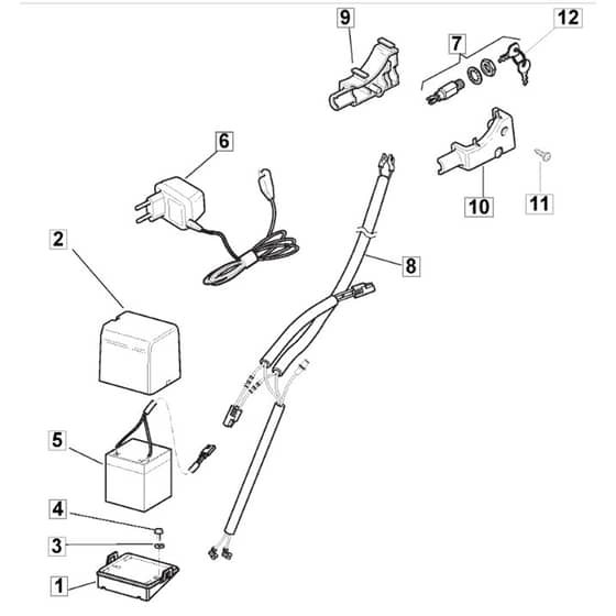 513 PD_ES - 2008 - 294583543/UM8 - Mountfield Rotary Mower Electric Start Diagram