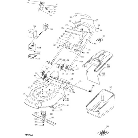 51 PD ES - 2004 - 23-5698-73 - Mountfield Rotary Mower Handle Diagram