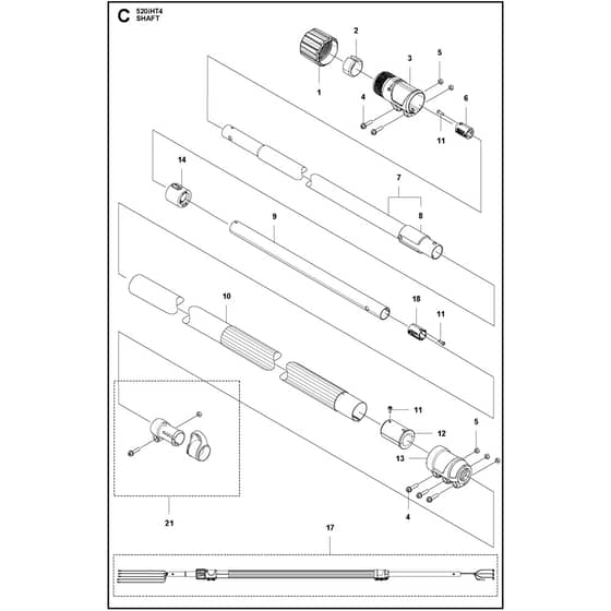 Husqvarna 520iHT4 - 967971203 - Tube