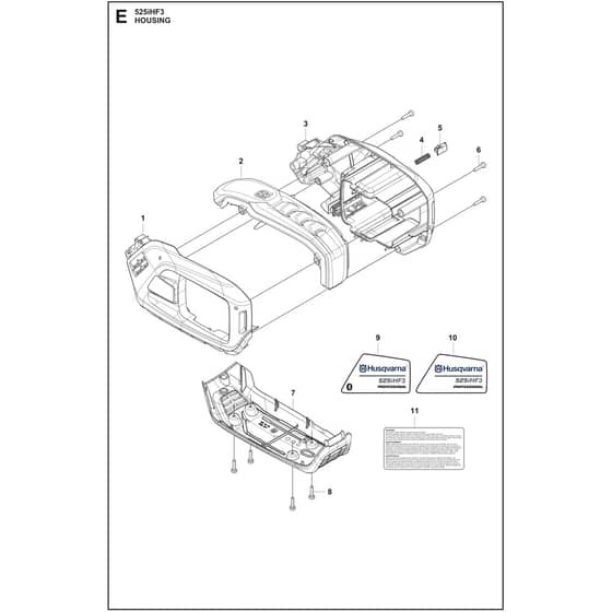 Husqvarna 525iHF3 - 970705103 - Housing