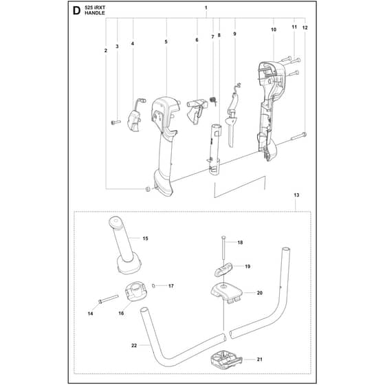 Husqvarna 525iRXT - 970551401 - Handle