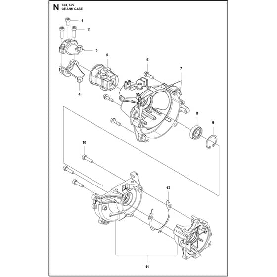 Husqvarna 525LK - 967148301 - Crankcase