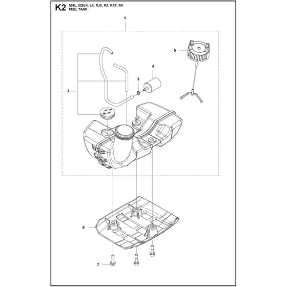 Husqvarna 525LK - 967148301 - Fuel Tank