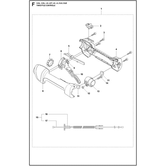 Husqvarna 525LK - 967148301 - Throttle Controls