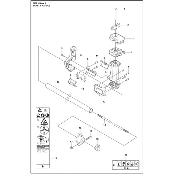 Husqvarna 525RX Mark II - 970446601 - Shaft And Handle