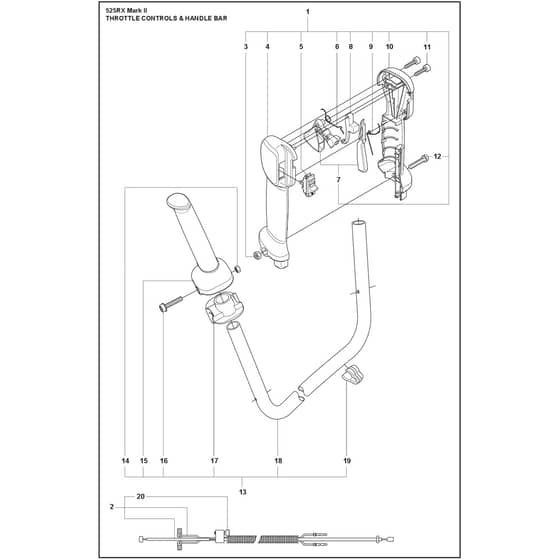Husqvarna 525RX Mark II - 970446601 - Throttle Controls