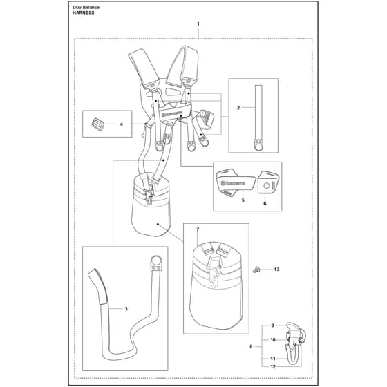 Husqvarna 525RXT Mark II - 970446701 - Harness