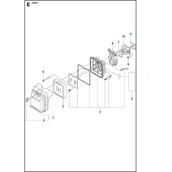 Husqvarna 530 BT - 2012-Current - Carburetor / Air Filter