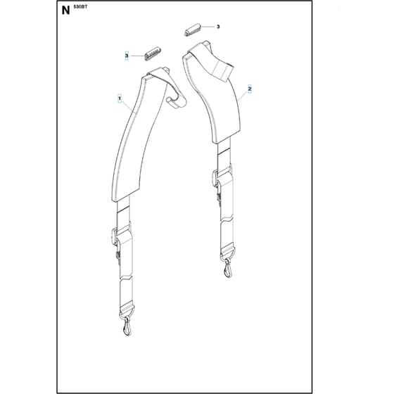Husqvarna 530 BT - 2012-Current - Harness