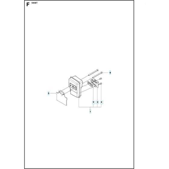 Husqvarna 530 BT - 2012-Current - Muffler