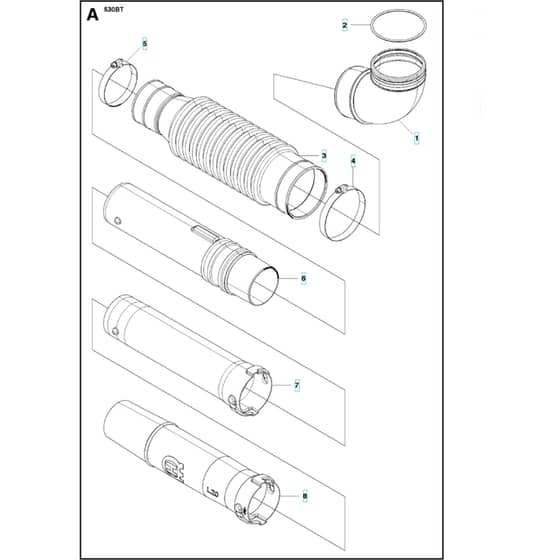 Husqvarna 530 BT - 2012-Current - Tube