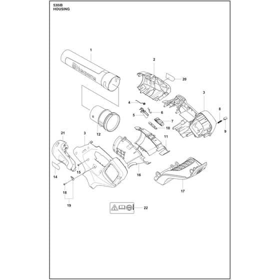 Husqvarna 530iB - 970656101 - Housing