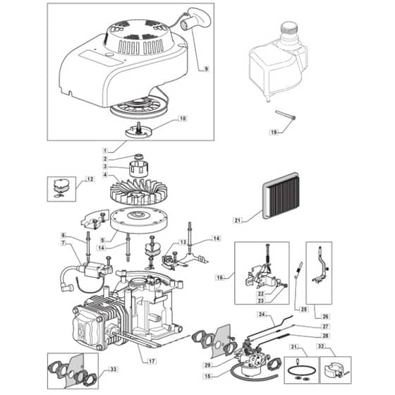 5310 PD - 2008 - 291572043/C - Mountfield Rotary Mower WBE0701 Engine Diagram