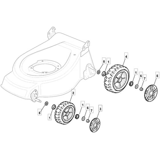 5310 PD - 2008 - 291572043/C - Mountfield Rotary Mower Wheels Diagram