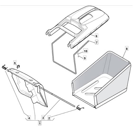 5310 PD - 2009 - 294538043/M09 - Mountfield Rotary Mower Grass Bag Diagram
