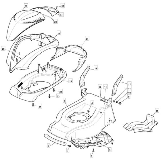 5310 PD BW SILENT - 2008 - 291577043/M08 - Mountfield Rotary Mower Chassis Diagram