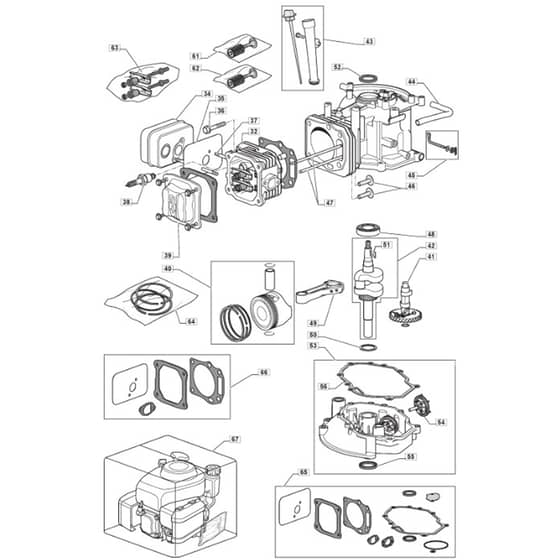 5310 PD BW SILENT - 2008 - 291577043/M08 - Mountfield Rotary Mower Engine - ST.WBE0701 Diagram